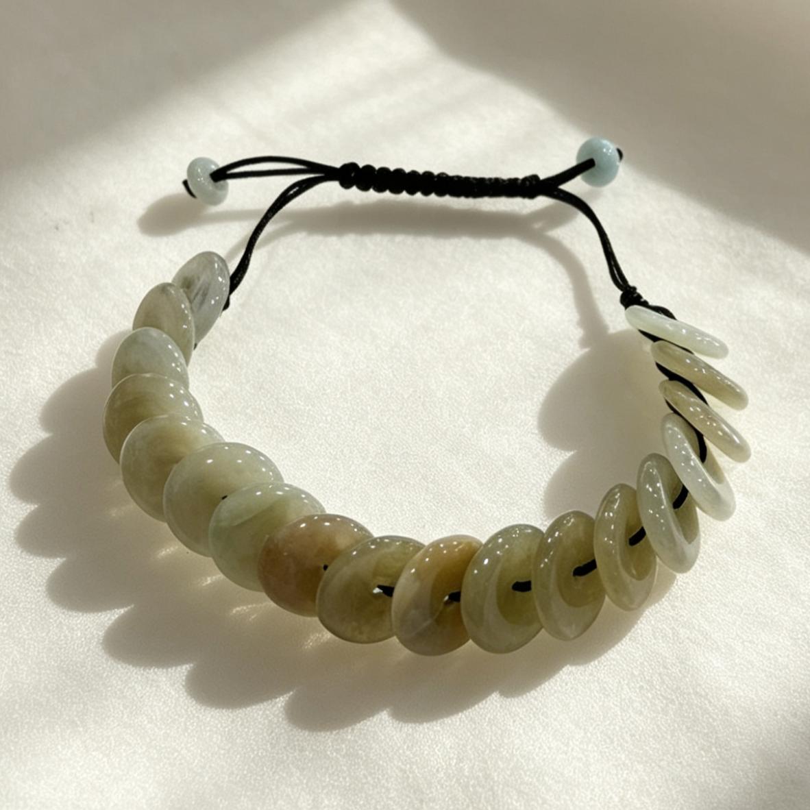 'A' Jade Coins Bracelet
