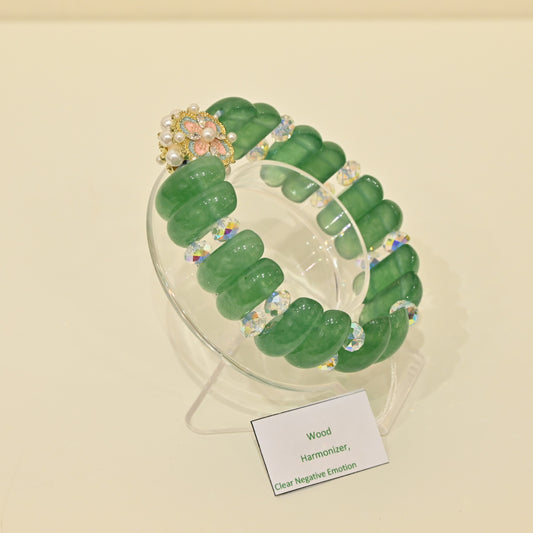 Aventurine Jades with Floral Pearl