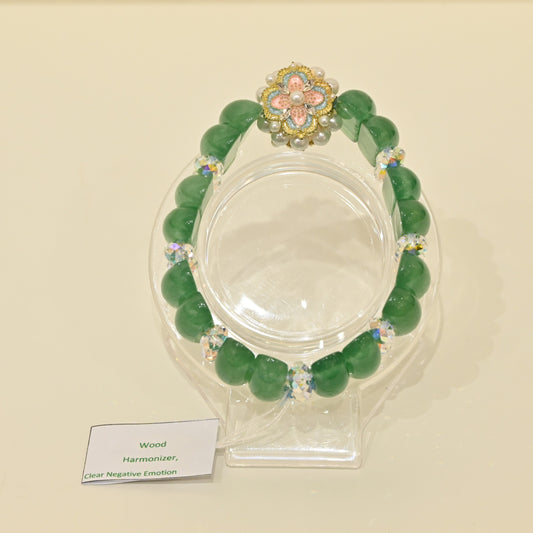 Aventurine Jades with Floral Pearl