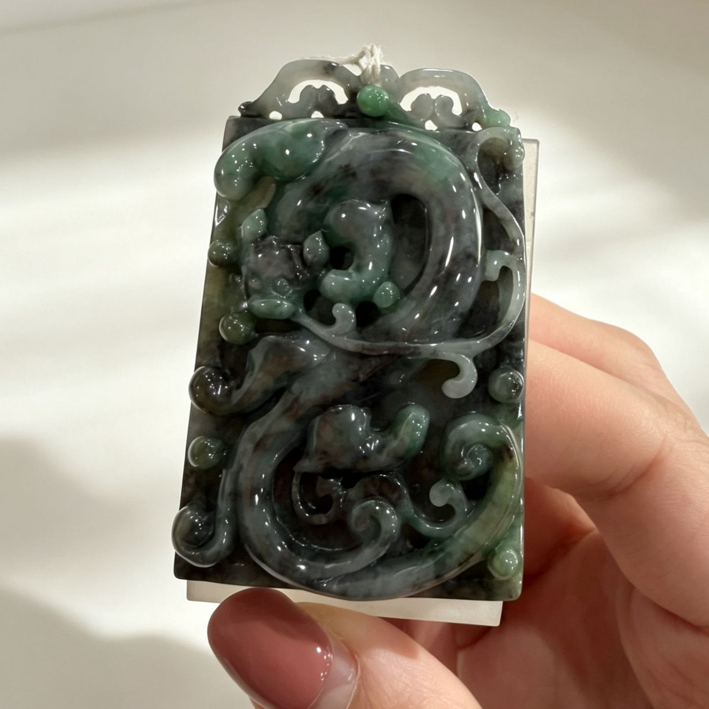 'A' Grade Jade Dragon Pendant