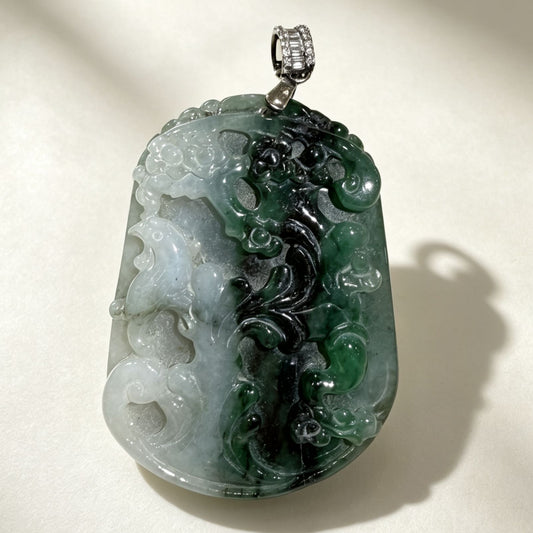 'A' Grade Jade Phoenix Pendant