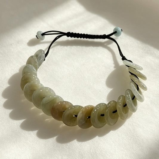 'A' Jade Coins Bracelet