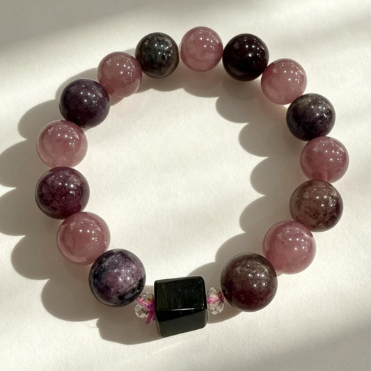Green Tourmaline, Megadescar Rose Quartz, Tourmaline - Health & Communication